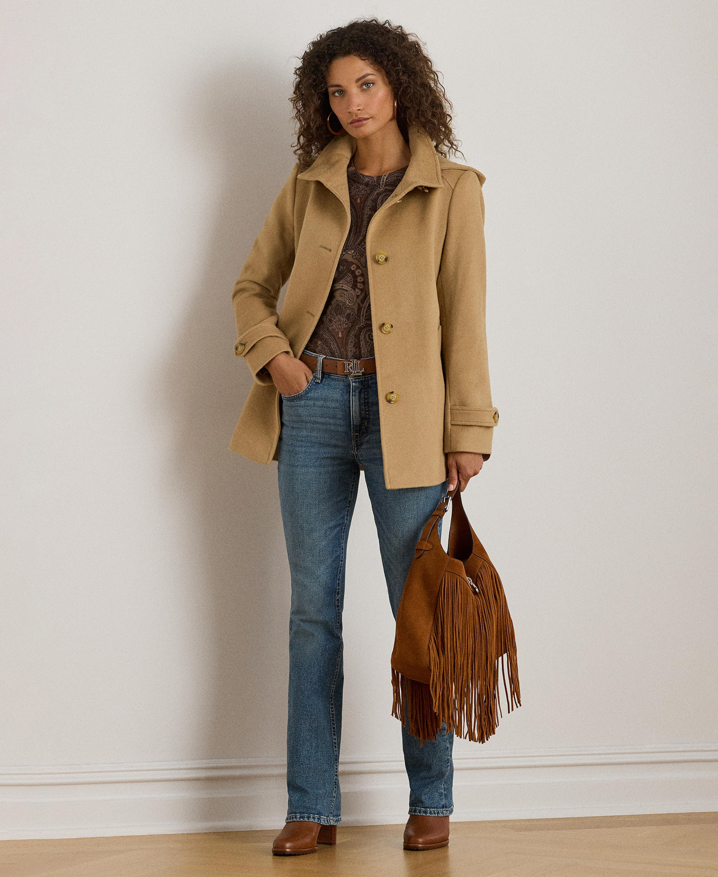 Lauren Ralph Lauren Women's Icon Hooded A-Line Coat, Created for Macy's - Camel