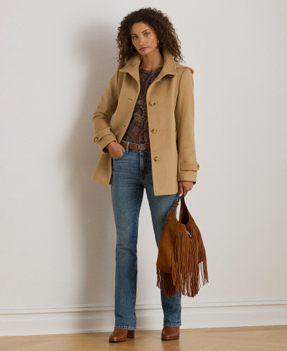 Lauren Ralph Lauren Women's Icon Hooded A-Line Coat, Created for Macy's - Camel