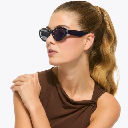 Kurt Geiger London Small Kensington Cat Eye Sunglasses - Black - view 2