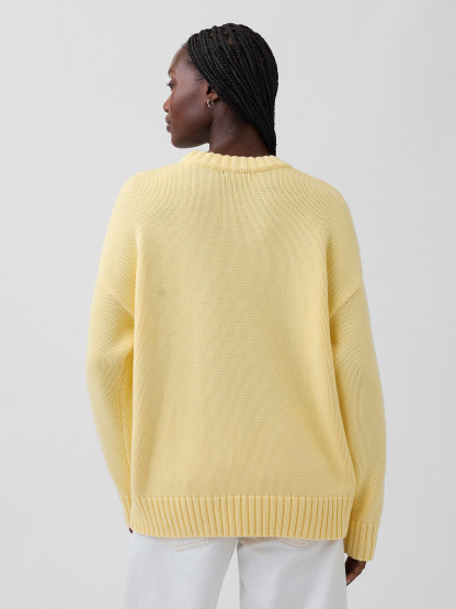 100% Cotton Oversized Sweater - Maize yellow