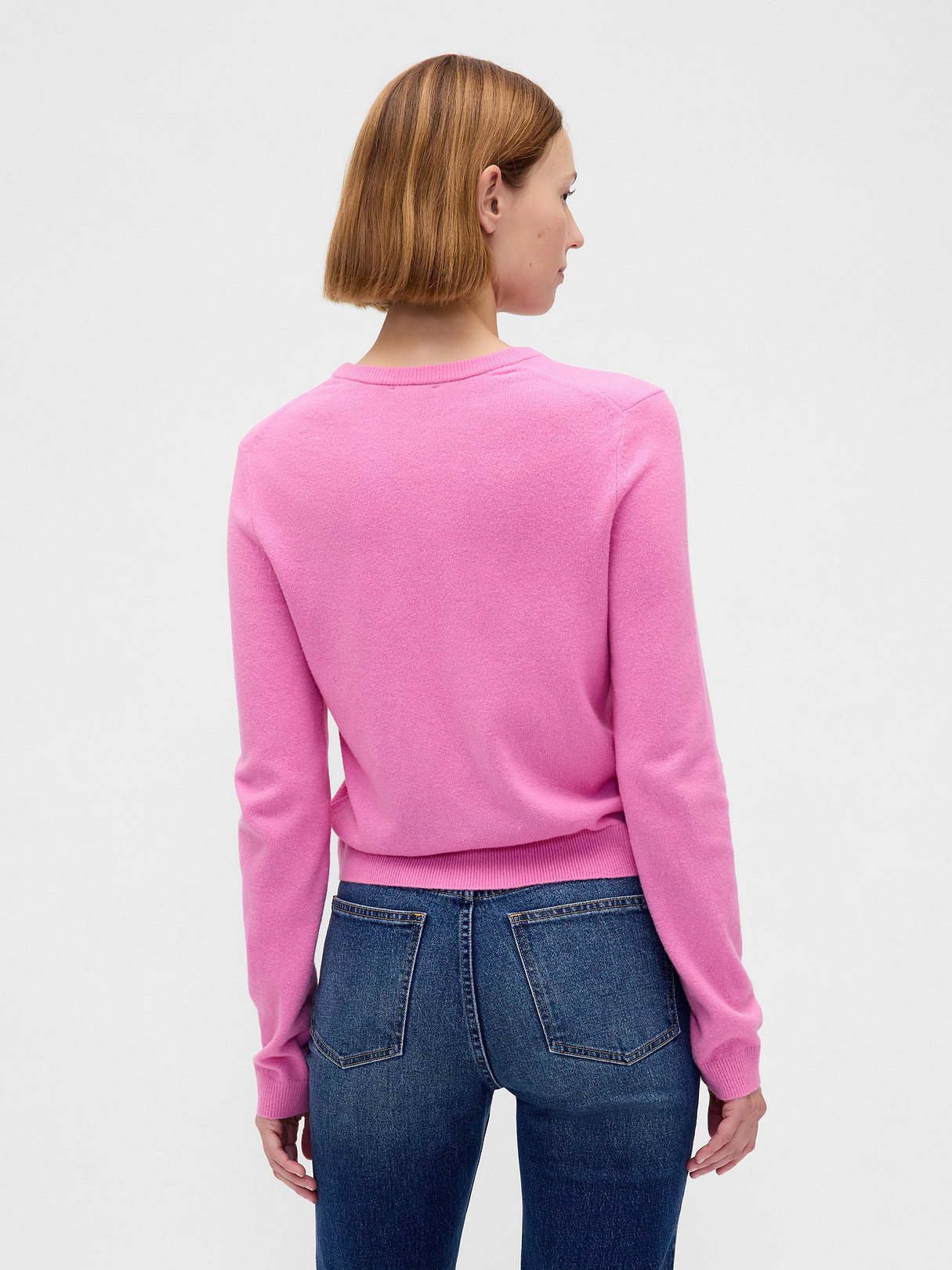 CashSoft Crop Cardigan - Pretty pink