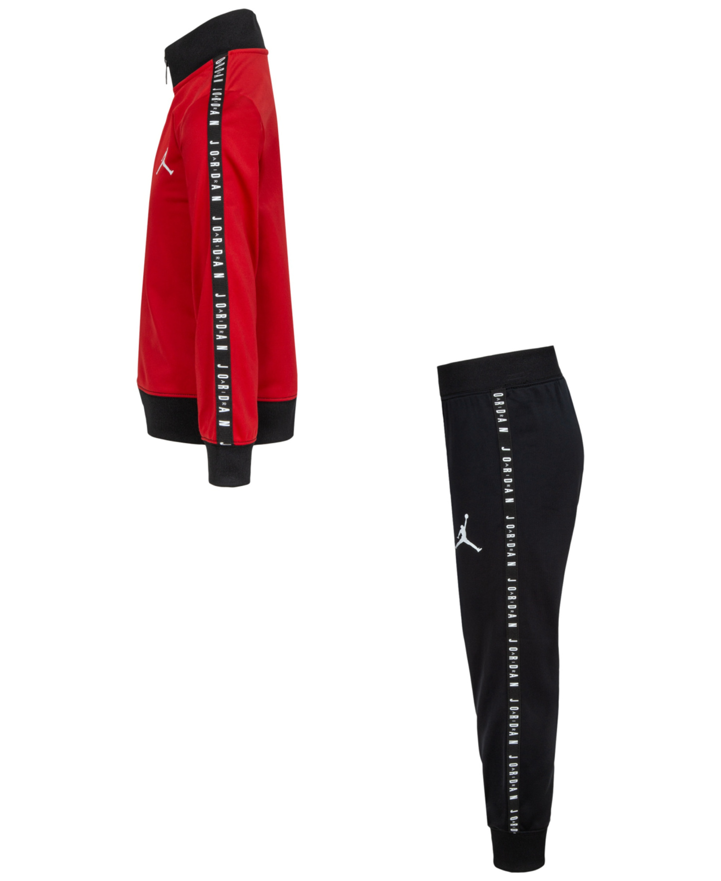 Jordan Boys' 4-5 Air Tricot Long-Sleeve Jacket and Pants, 2-Piece Set - Black/Gym Red