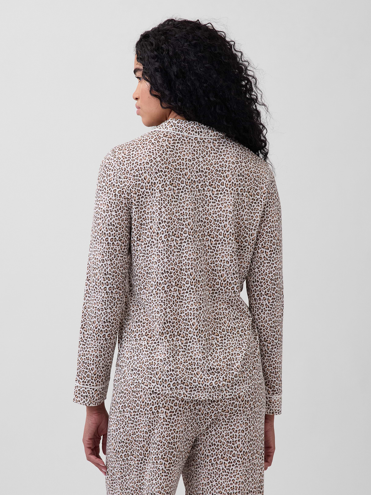 SoftMade Modal PJ Top - Leopard brown print