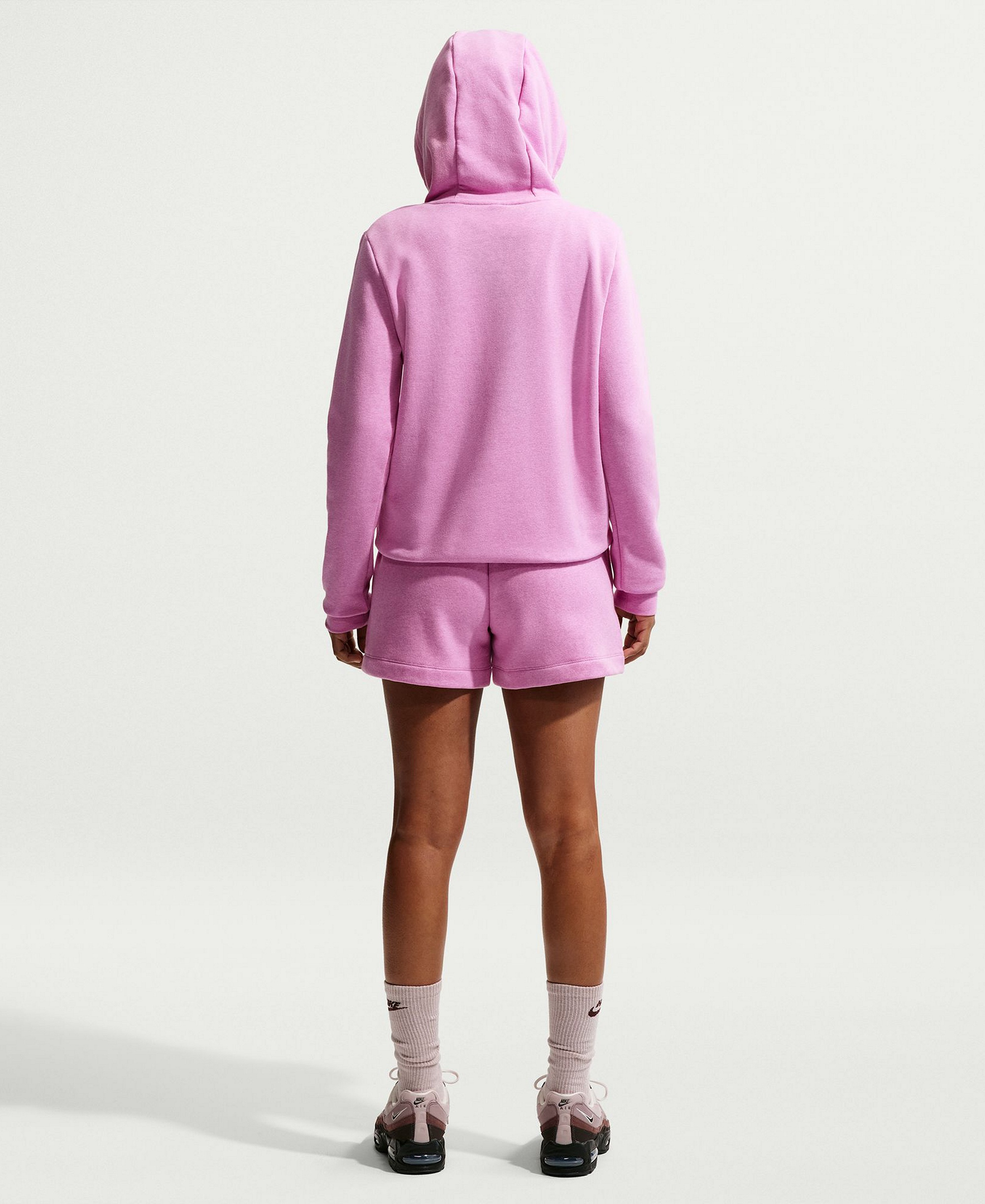 Nike Women's Sportswear Club Fleece Pullover Hoodie - Light Magenta/Heather/white