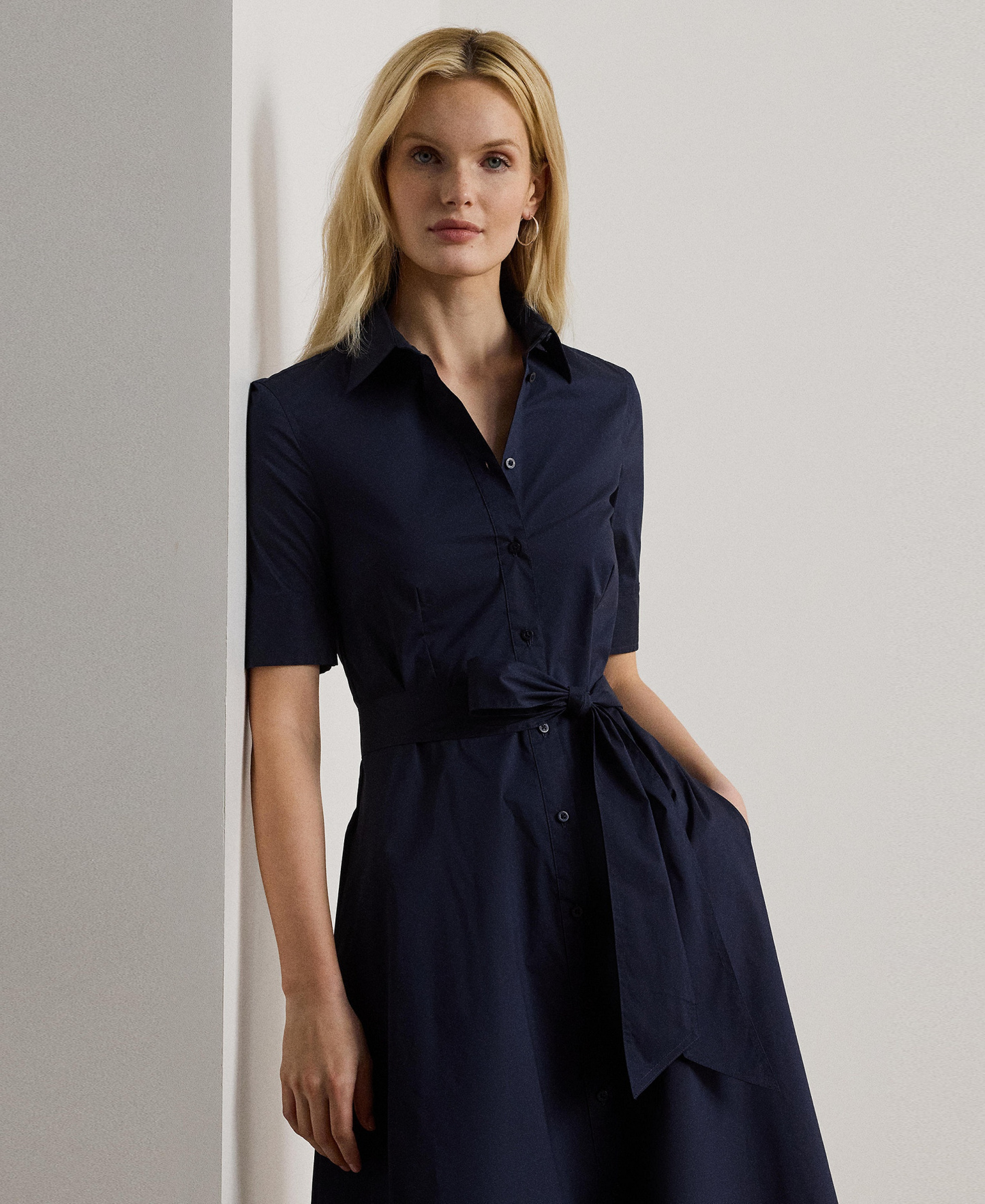 Lauren Ralph Lauren Women's Cotton Shirtdress - Lauren Navy