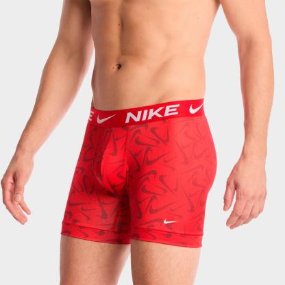 Men's Nike Dri-FIT Essential Micro Boxer Briefs (3-Pack) - Red Swoosh/Blue