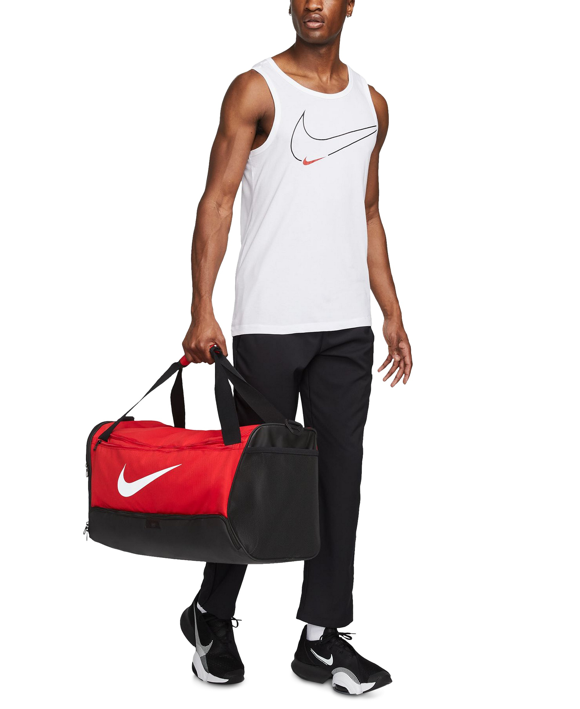 Nike Brasilia 9.5 Training Duffel Bag (Medium, 60L) - Red
