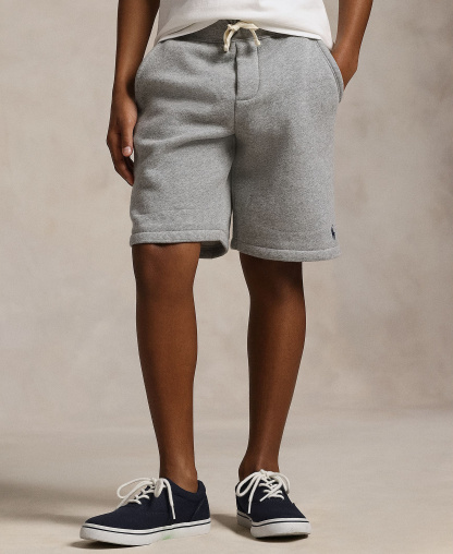 Polo Ralph Lauren Boys' 8-20 Cotton Fleece Drawstring Shorts - Dark Grey Heather