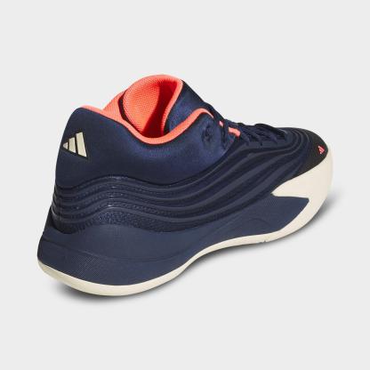 Men's adidas Dame X Basketball Shoes - Night Indigo/Warm Vanilla/Solar Turbo - Back view