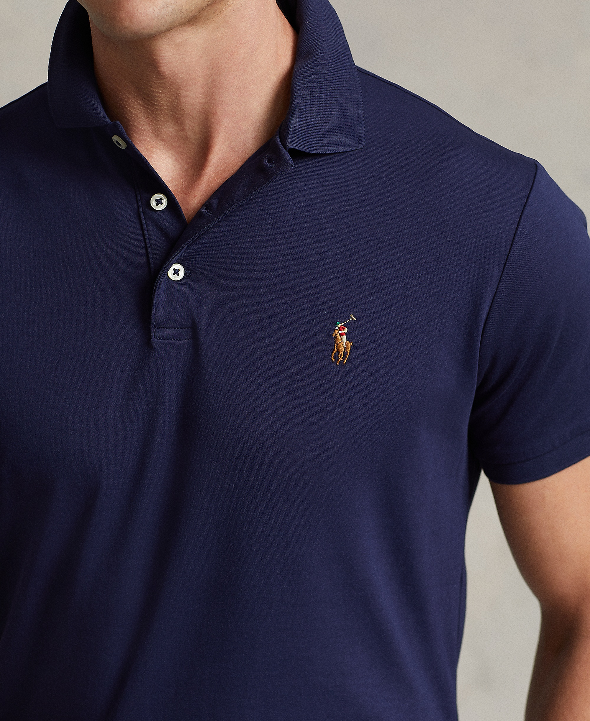 Polo Ralph Lauren Men’s Slim-Fit Soft Cotton Polo Shirt - Refined Navy
