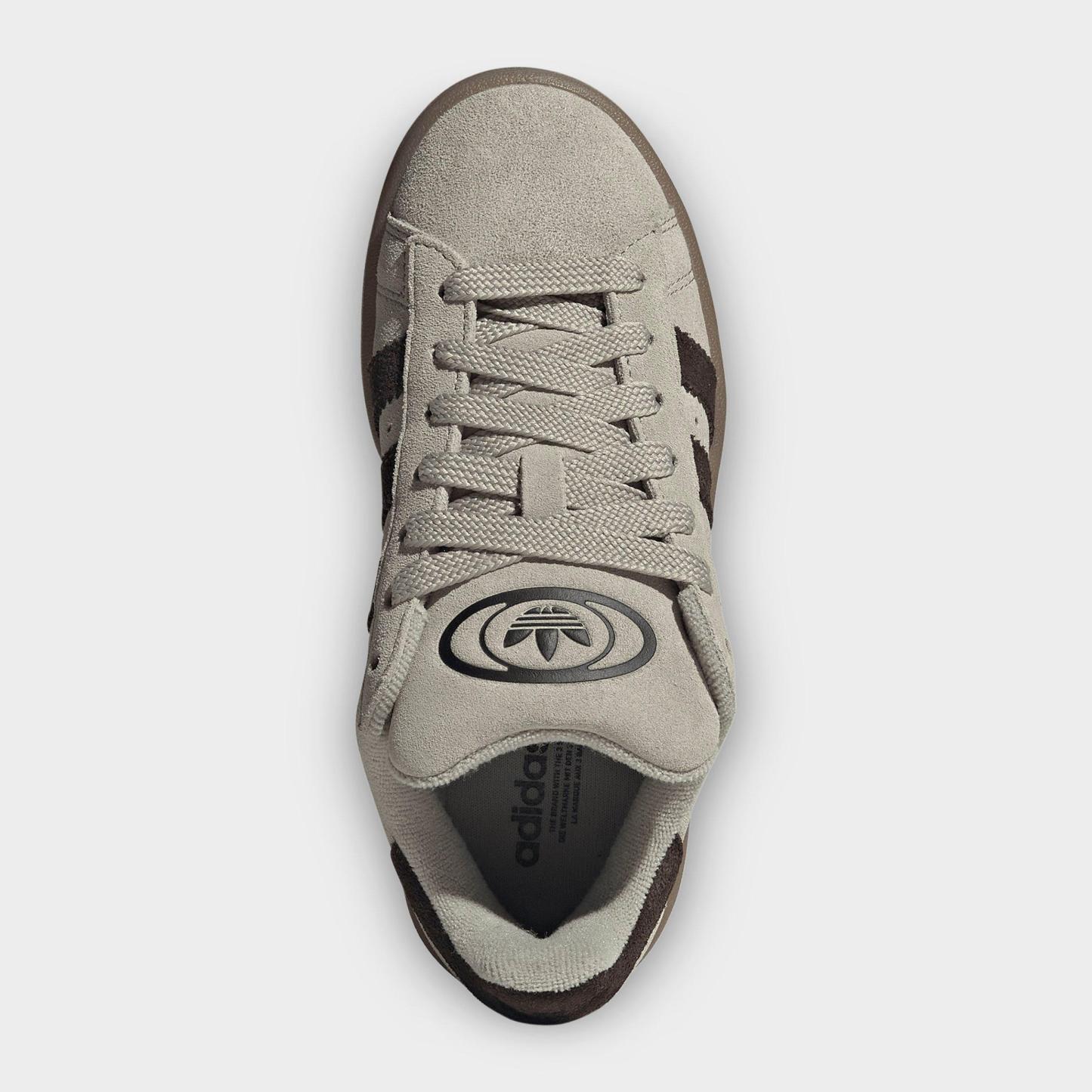 Big Kids' adidas Originals Campus 00s Casual Shoes - Sesame/Aurora Coffee/Gum - Top view