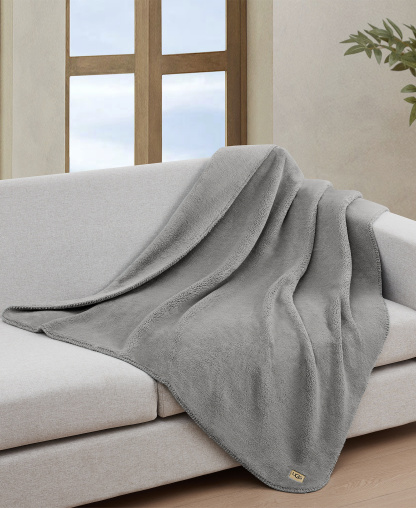 UGG® Saige Plush Throw, 50" x 70" - Seal