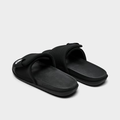 Men's Nithtke Offcourt Adjust Slide Sandals - Black/Black/White - Back view