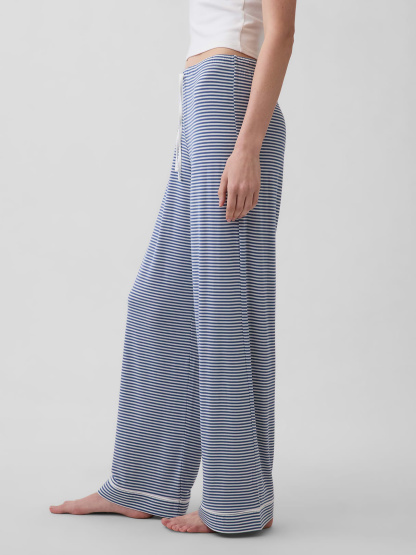 SoftMade Modal PJ Pants - Navy blue & white stripe