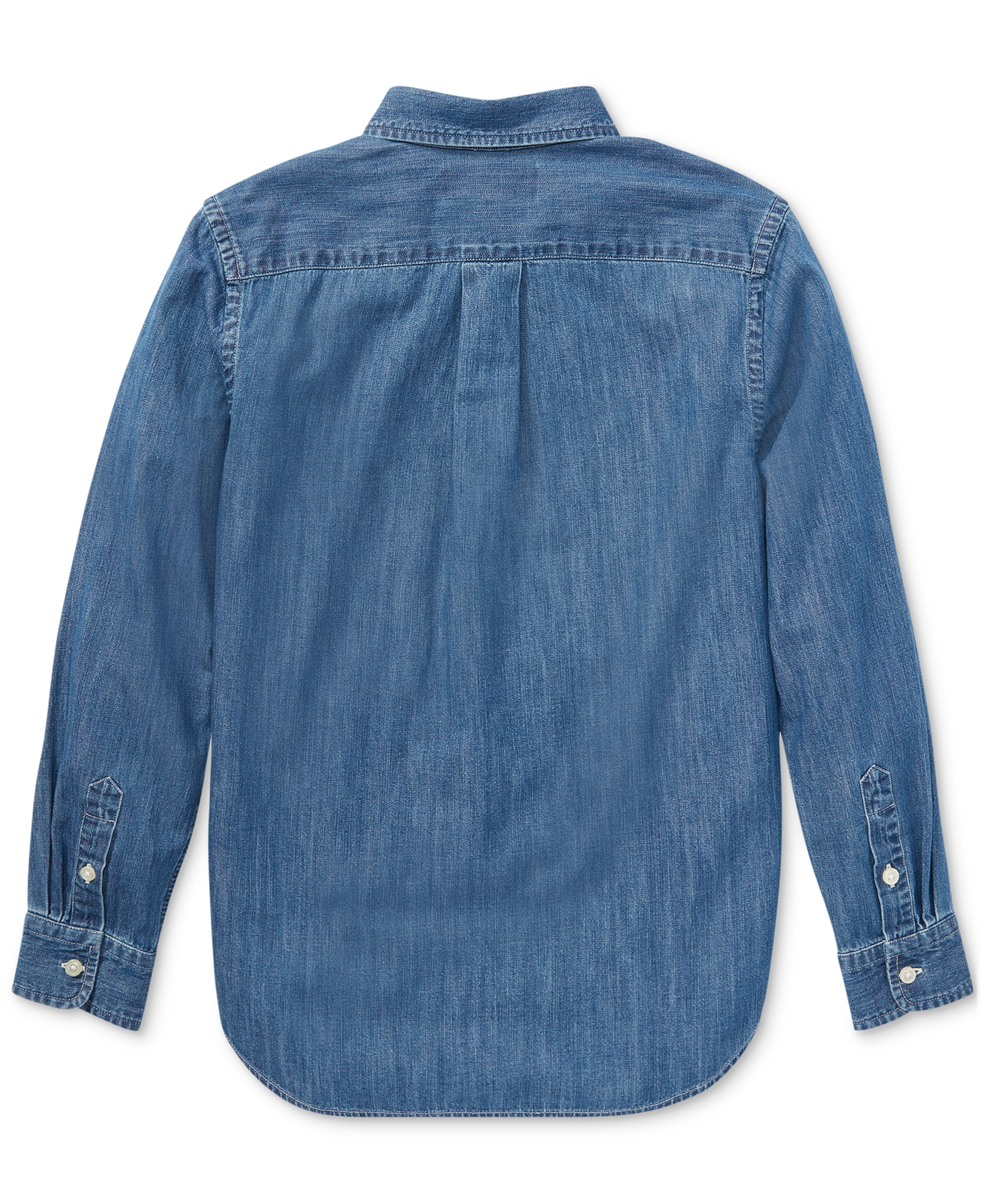 Polo Ralph Lauren Big Boys Cotton Chambray Sport Shirt - Dark Blue