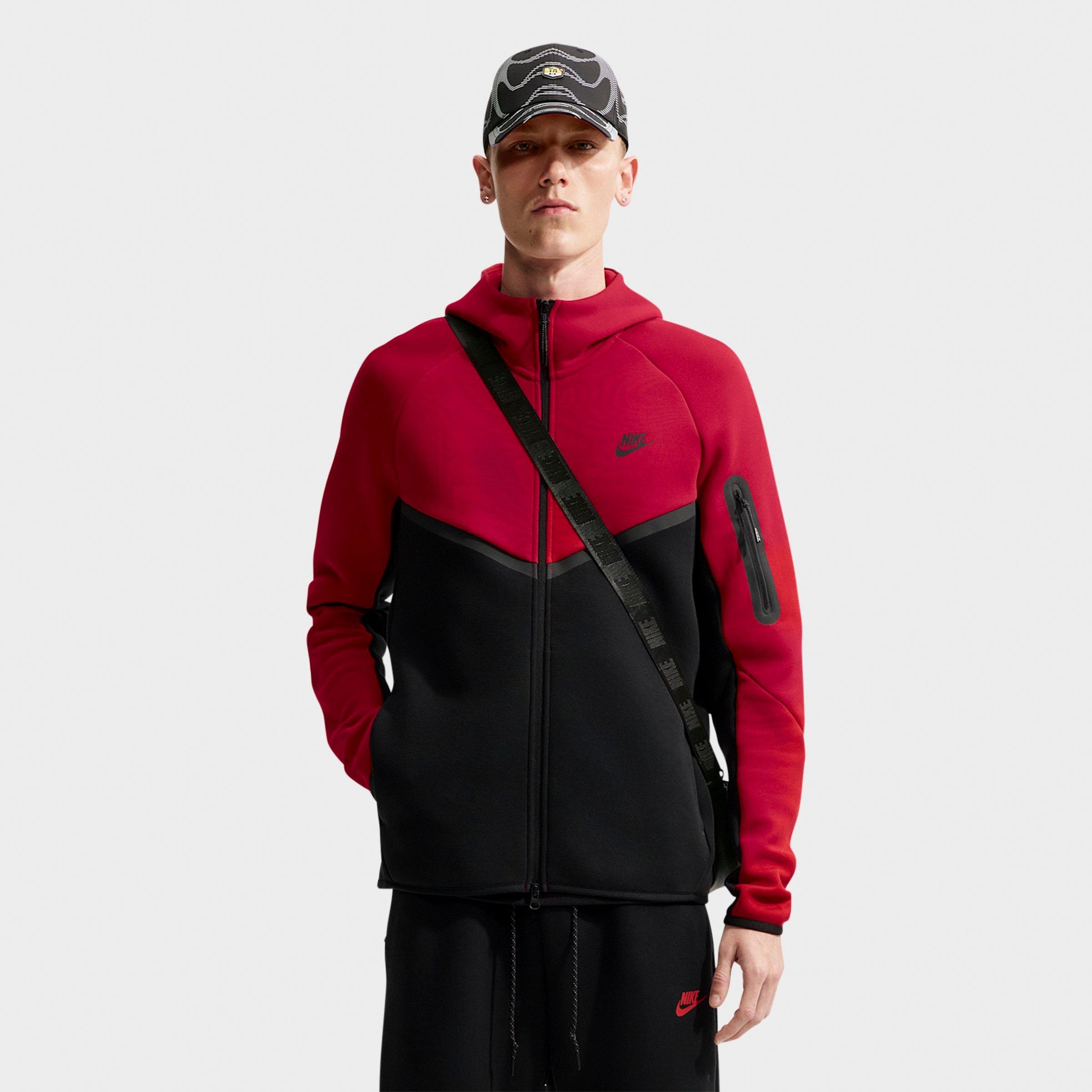 Men's Nithtke Tech Fleece Windrunner Full-Zip Hoodie - Part 1 - Tough Red/Black/Black