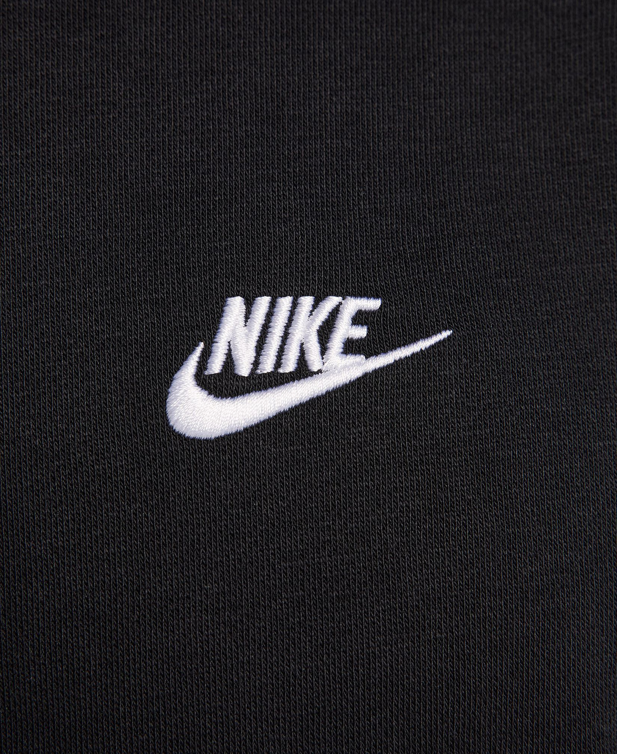 Nike Men's Club Pullover Fleece Hoodie Logo - Black/White