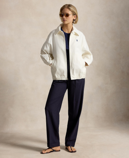 Polo Ralph Lauren Women's Long-Sleeve Bomber Jacket - White