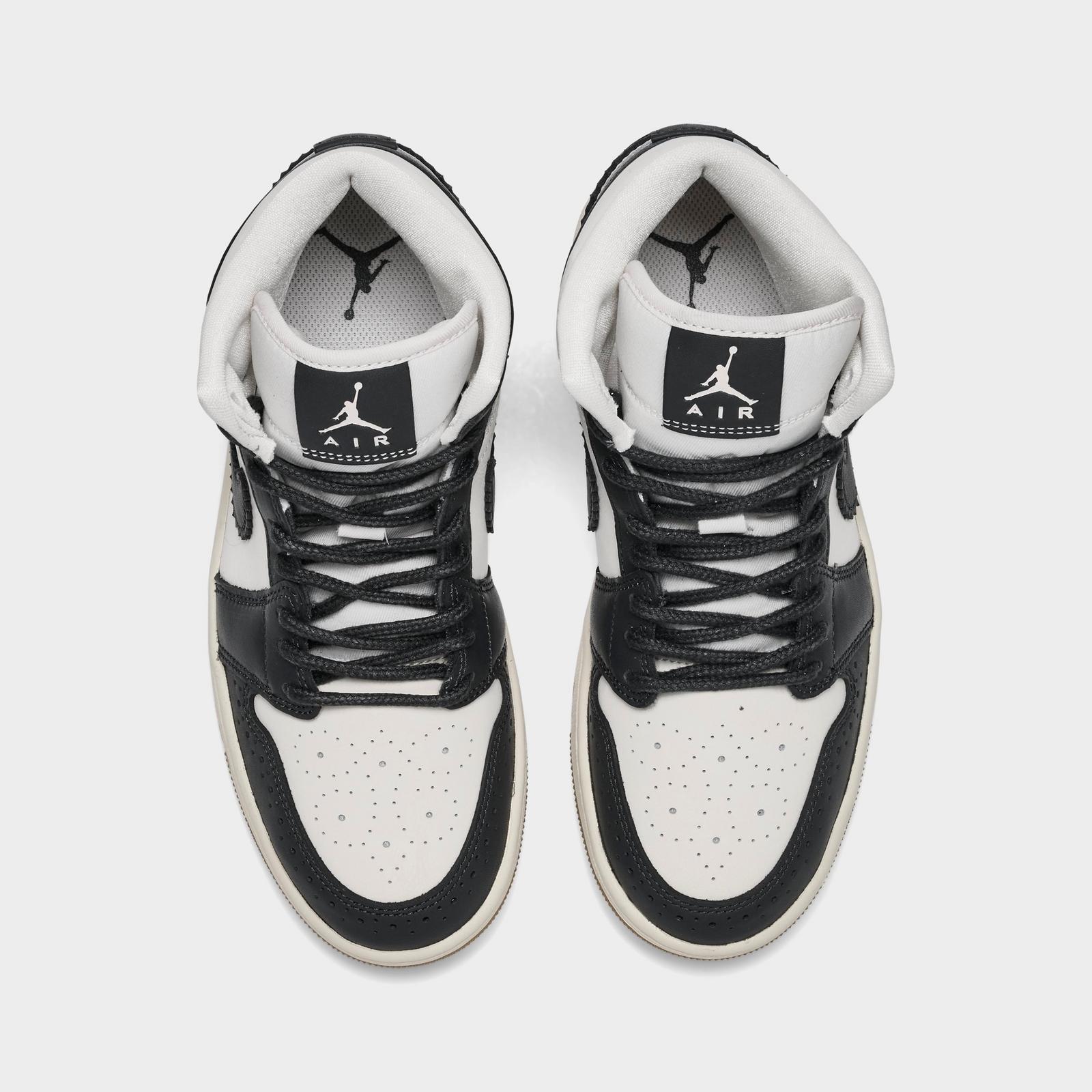 Women's Air Jordan 1 Mid SE Casual Shoes - Off Noir/Chalk/Pearl White/Chalk - view 5