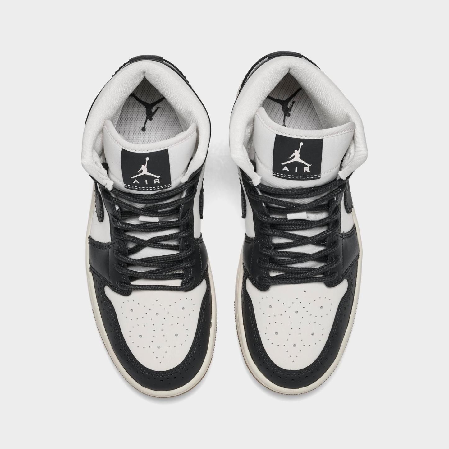 Women's Air Jordan 1 Mid SE Casual Shoes - Off Noir/Chalk/Pearl White/Chalk - view 5