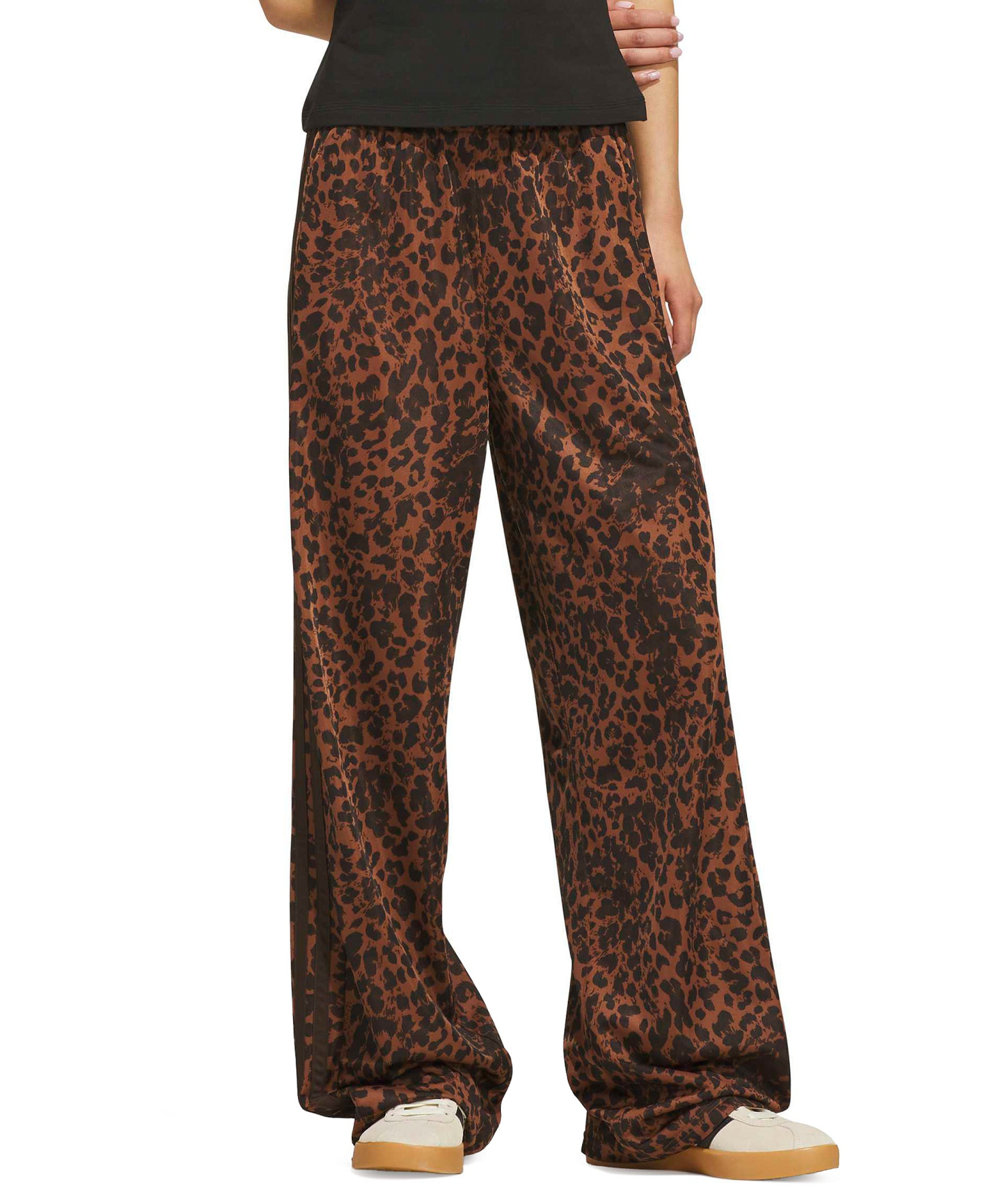 adidas Women's Dayready High-Rise Wide-Leg Leopard-Print Pants - Auco