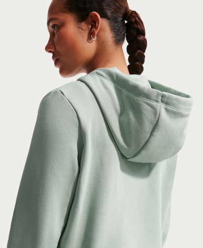 Nike Women's Sportswear Club Fleece Full-Zip Hoodie - Steam/white