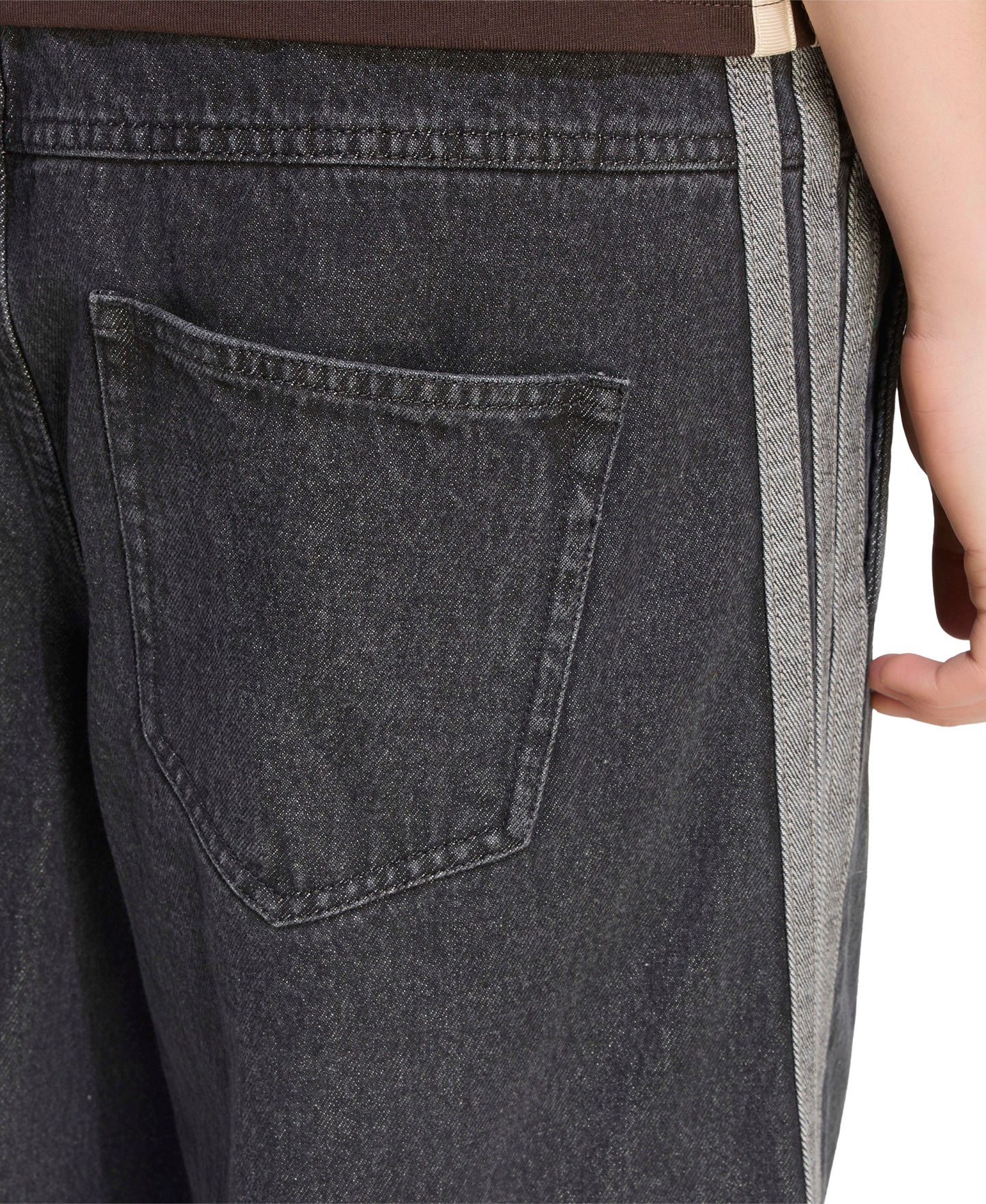 adidas Women's Stadium Washed Denim Loose-Fit Pants - Black