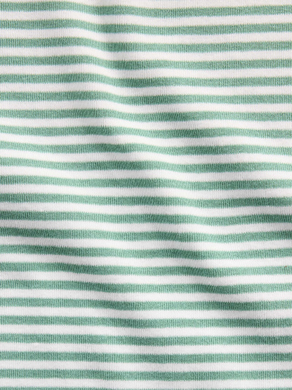 Modern Crew T-Shirt - Green & white stripe