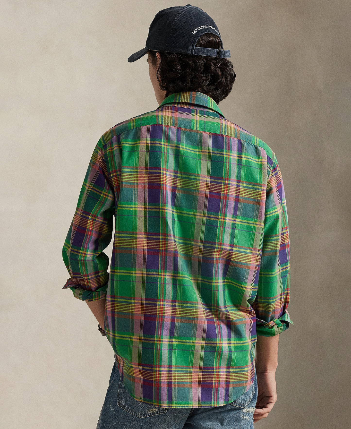 Polo Ralph Lauren Men's Classic-Fit Oxford Shirt - Green Purple Multi