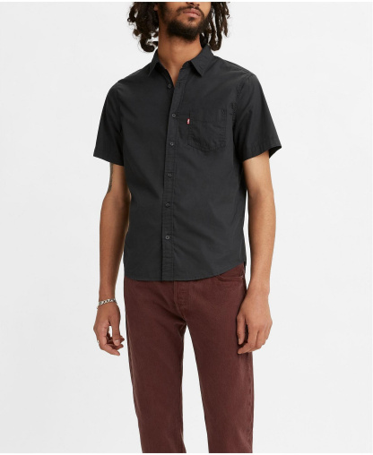 Levi's Men's Classic Pocket Short-Sleeve Shirt - Jet Black
