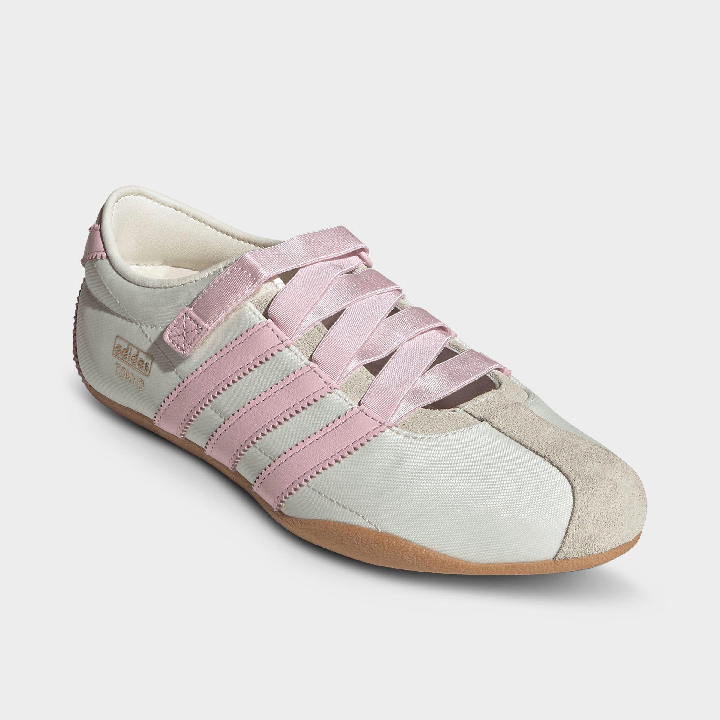 Women's adidas Originals Tokyo MJ Casual Shoes - Part 2 - White/Off White/Clear Pink - Both shoes facing left