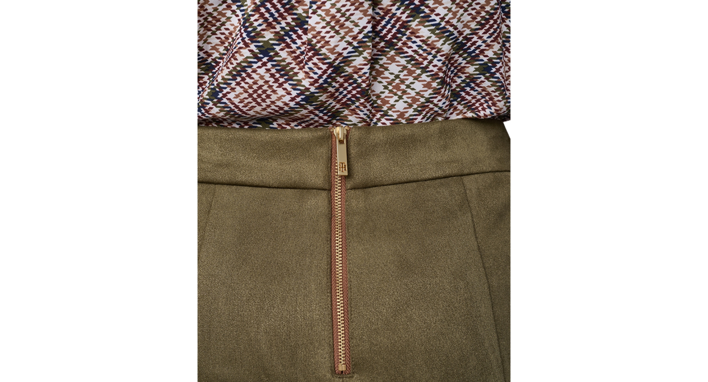 Tommy Hilfiger Women's Fx Suede High-Waisted Pencil Skirt - Dark Olive