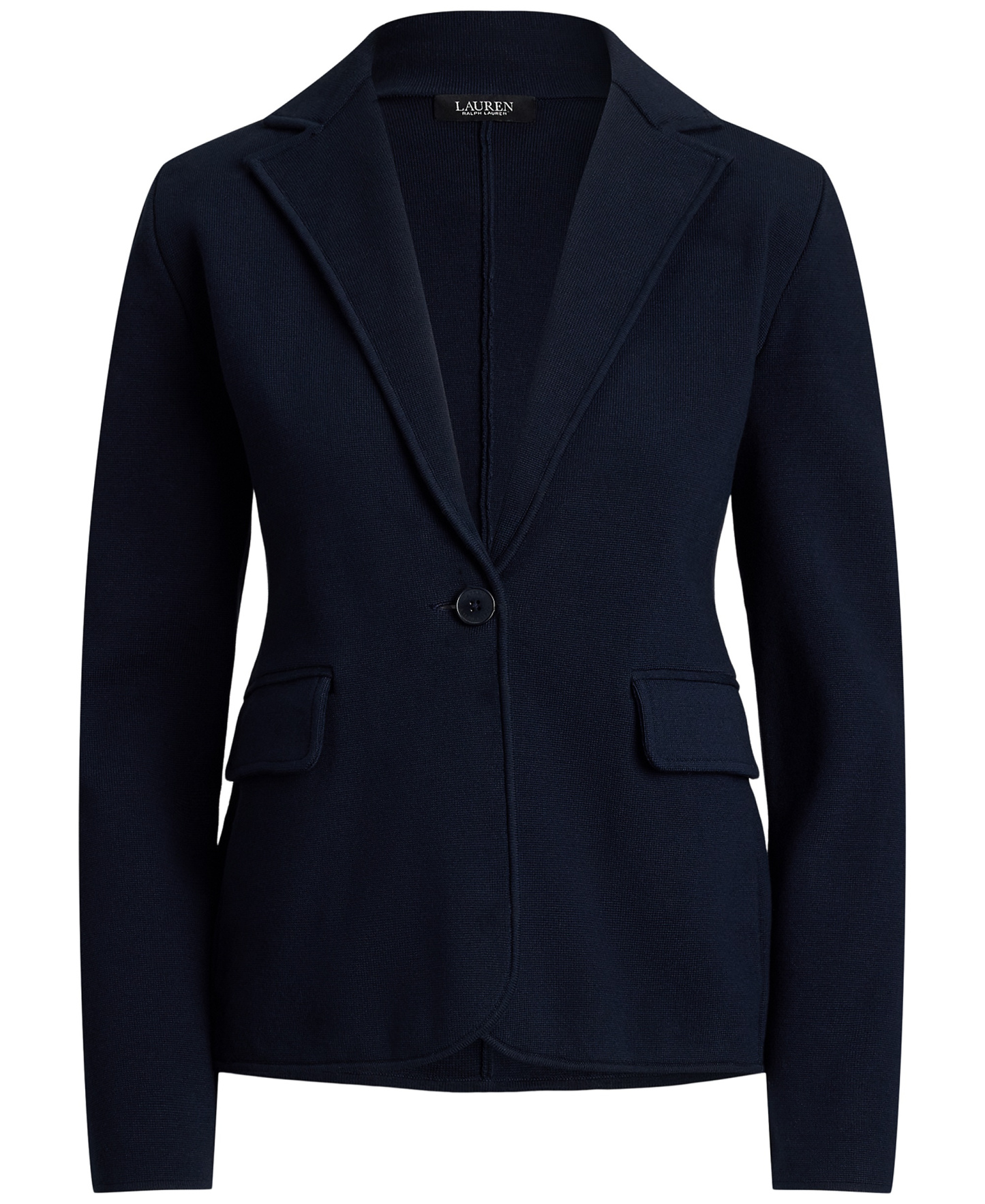 Lauren Ralph Lauren Women's Cotton-Blend Sweater Blazer - Lauren Navy