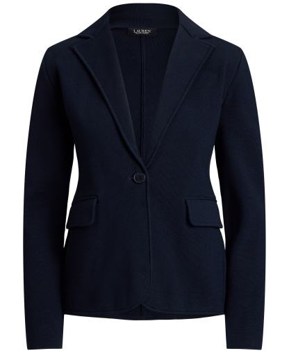 Lauren Ralph Lauren Women's Cotton-Blend Sweater Blazer - Lauren Navy