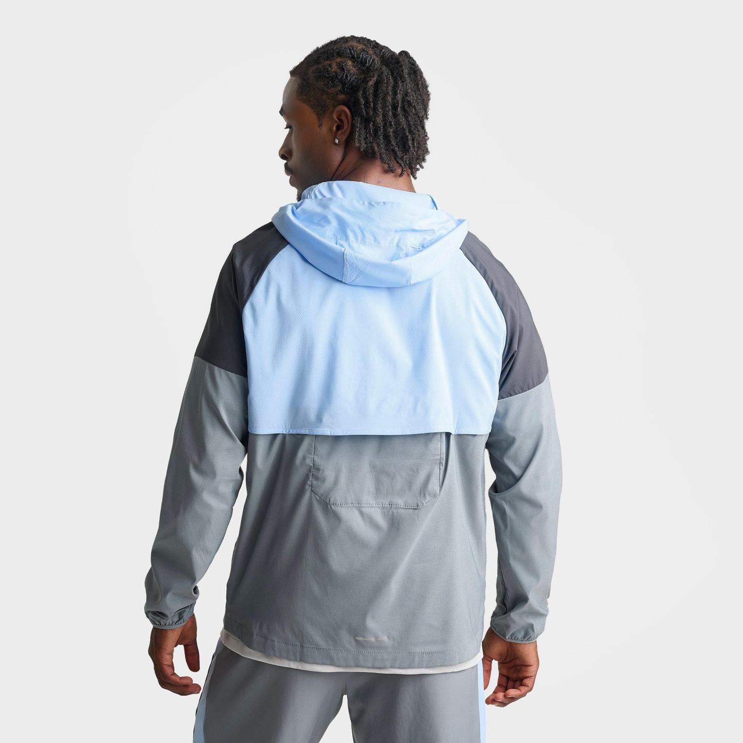 Men's Nithtke Impossibly Light Windrunner Running Jacket - Cool Grey/Psychic Blue/Anthracite