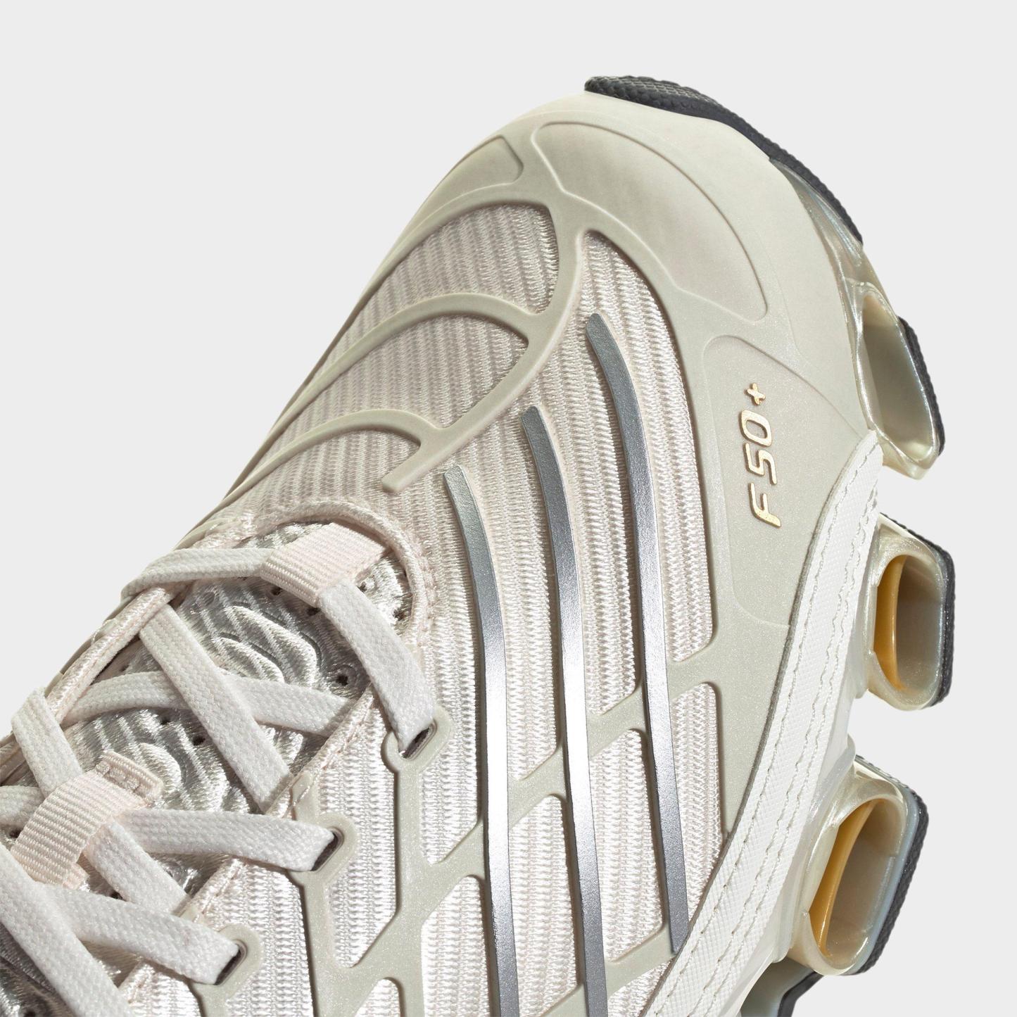 Men's adidas Megaride F50 Casual Shoes - Cloud White/Ice Gold Metallic/Gold Metallic - Detail shot