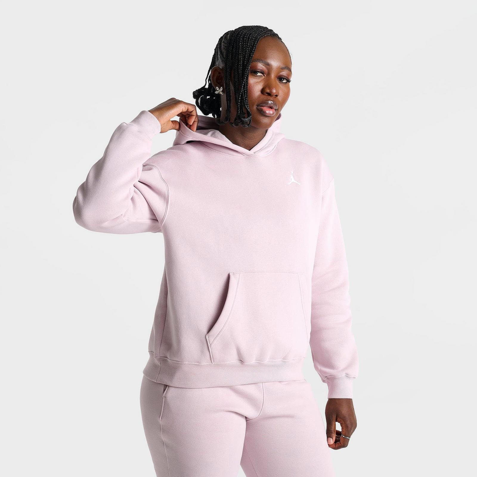 Women's Jordan Brooklyn Fleece Hoodie - Particle Rose/White - view 3