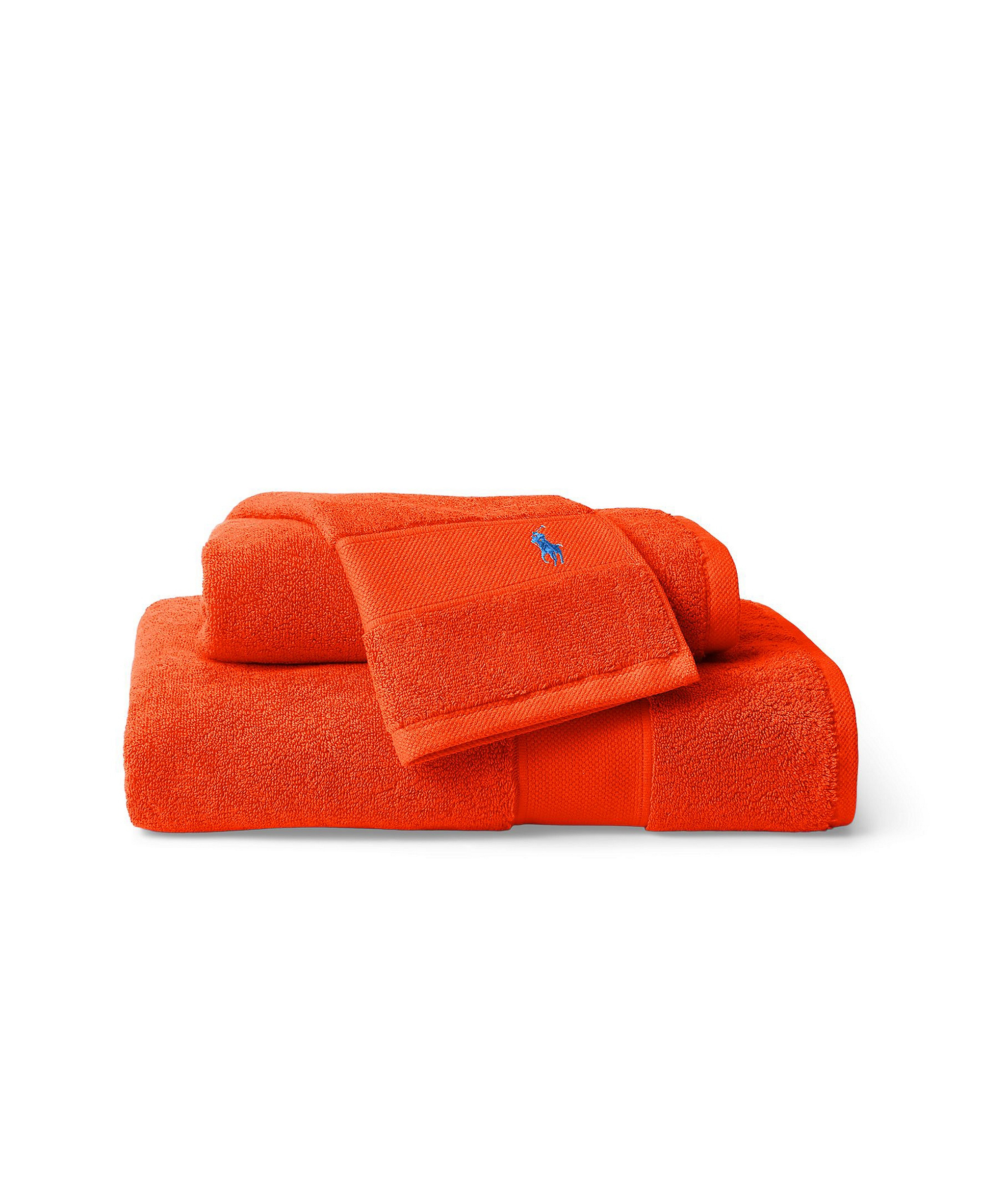 Polo Ralph Lauren Polo Player Cotton Bath Towel, 58" x 30" - Sailing Orange