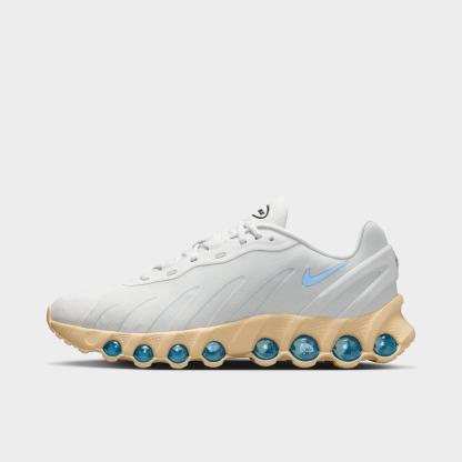 Men's Nithtke Air Max Dn8 Casual Shoes - Photon Dust/Team Gold/Black/Royal Pulse - Left shoe facing left. Outside of the shoe.