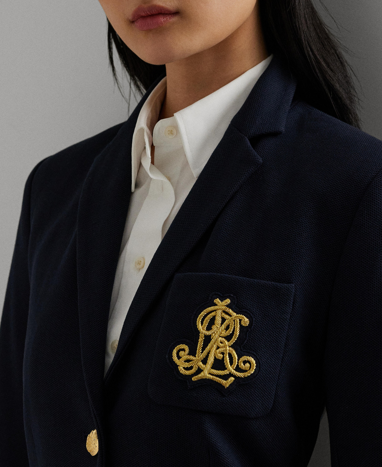Lauren Ralph Lauren Bullion Jacquard Blazer - Lauren Navy