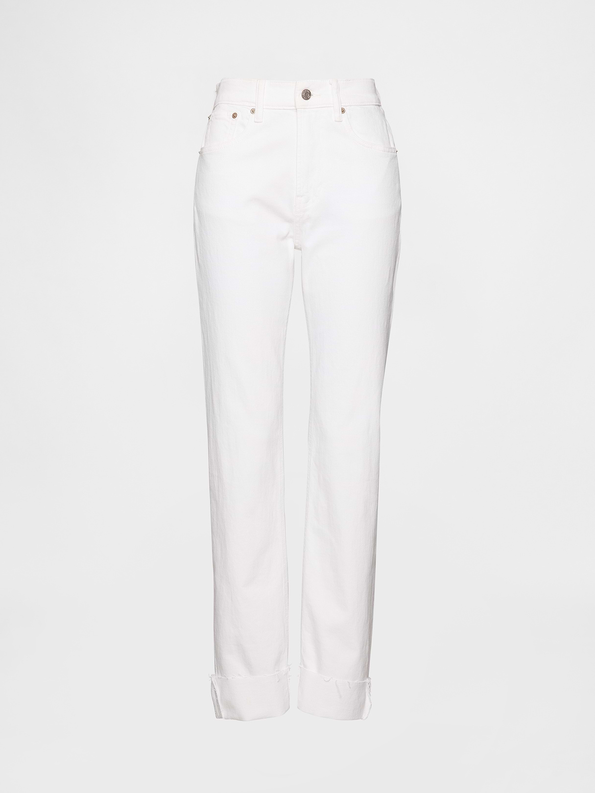 High Rise '90s Slim Straight Jeans - Optic white