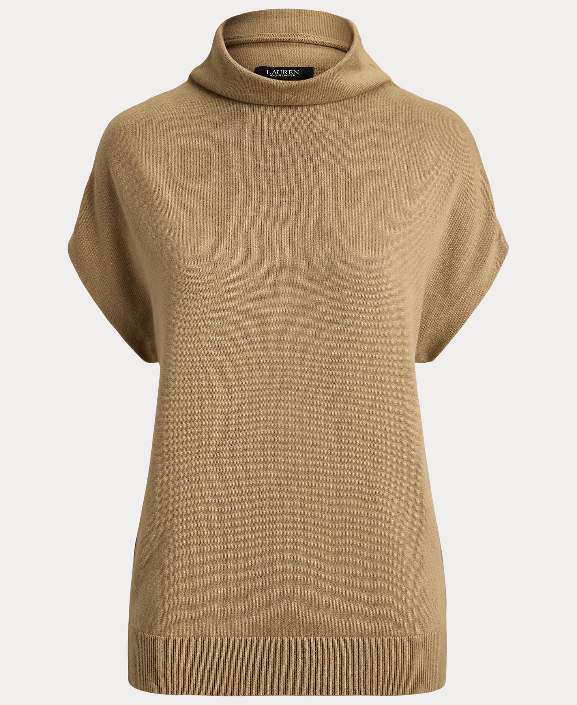 Lauren Ralph Lauren Women's Mock-Neck Cap-Sleeve Sweater - Lauren Camel