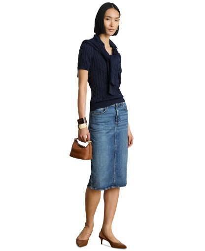Lauren Ralph Lauren Women's Denim Pencil Skirt - Atlantic Blue Wash