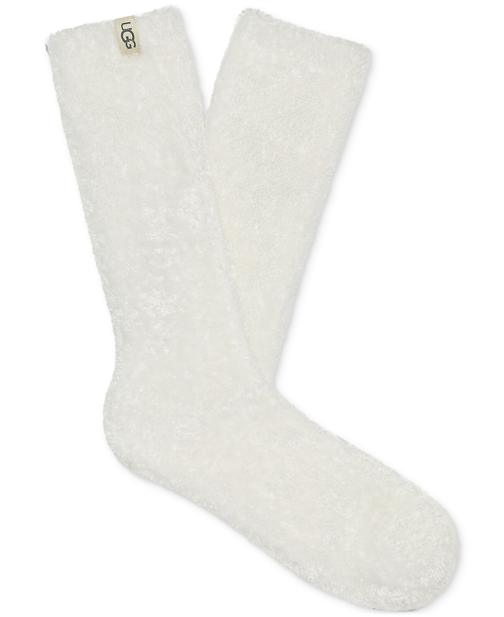 UGG Women's Leda Cozy Knit Crew Socks - White