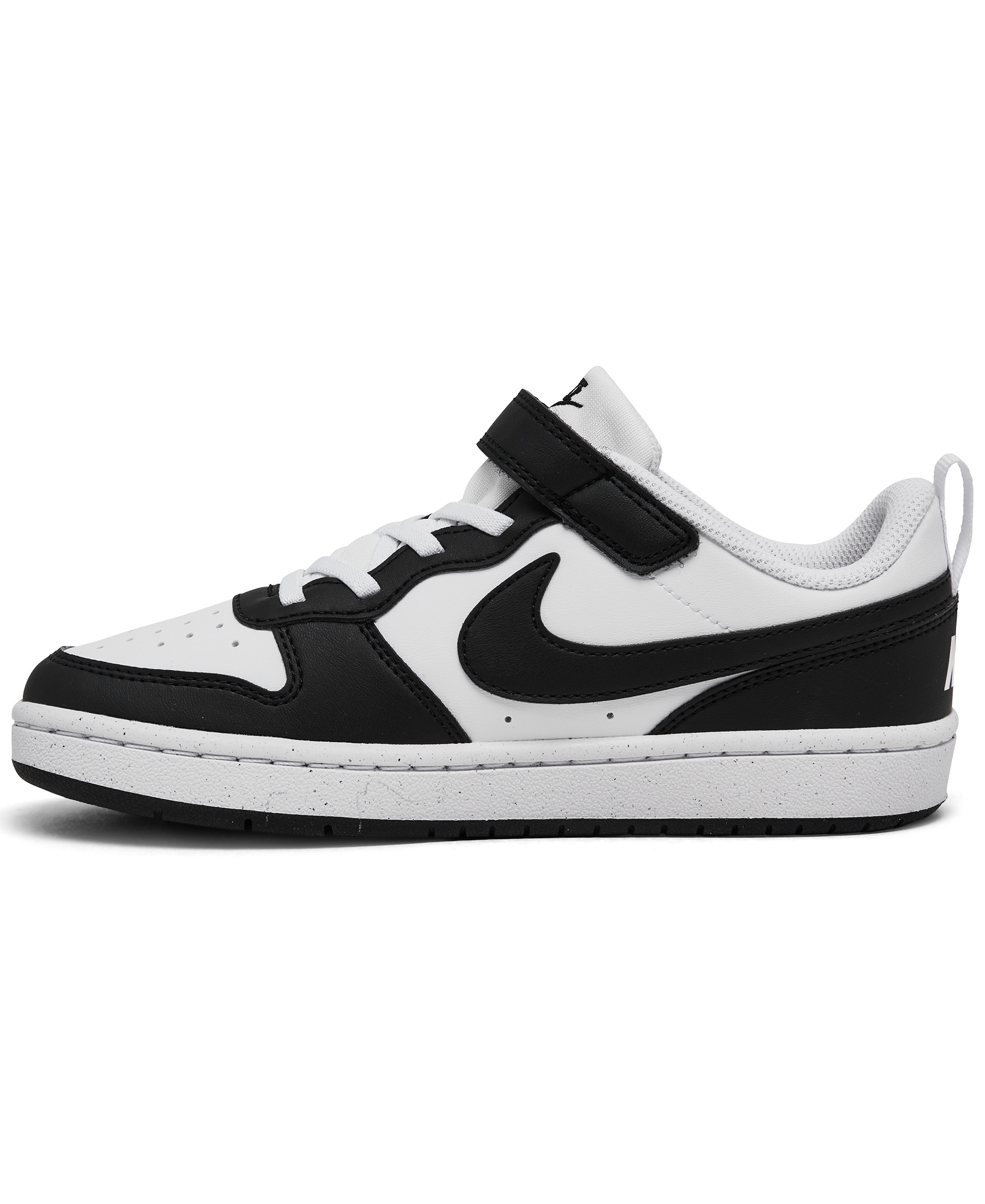 Nike Little Kids' Court Borough Low Recraft Fastening Strap Casual Sneakers from Finish Line - White, Black