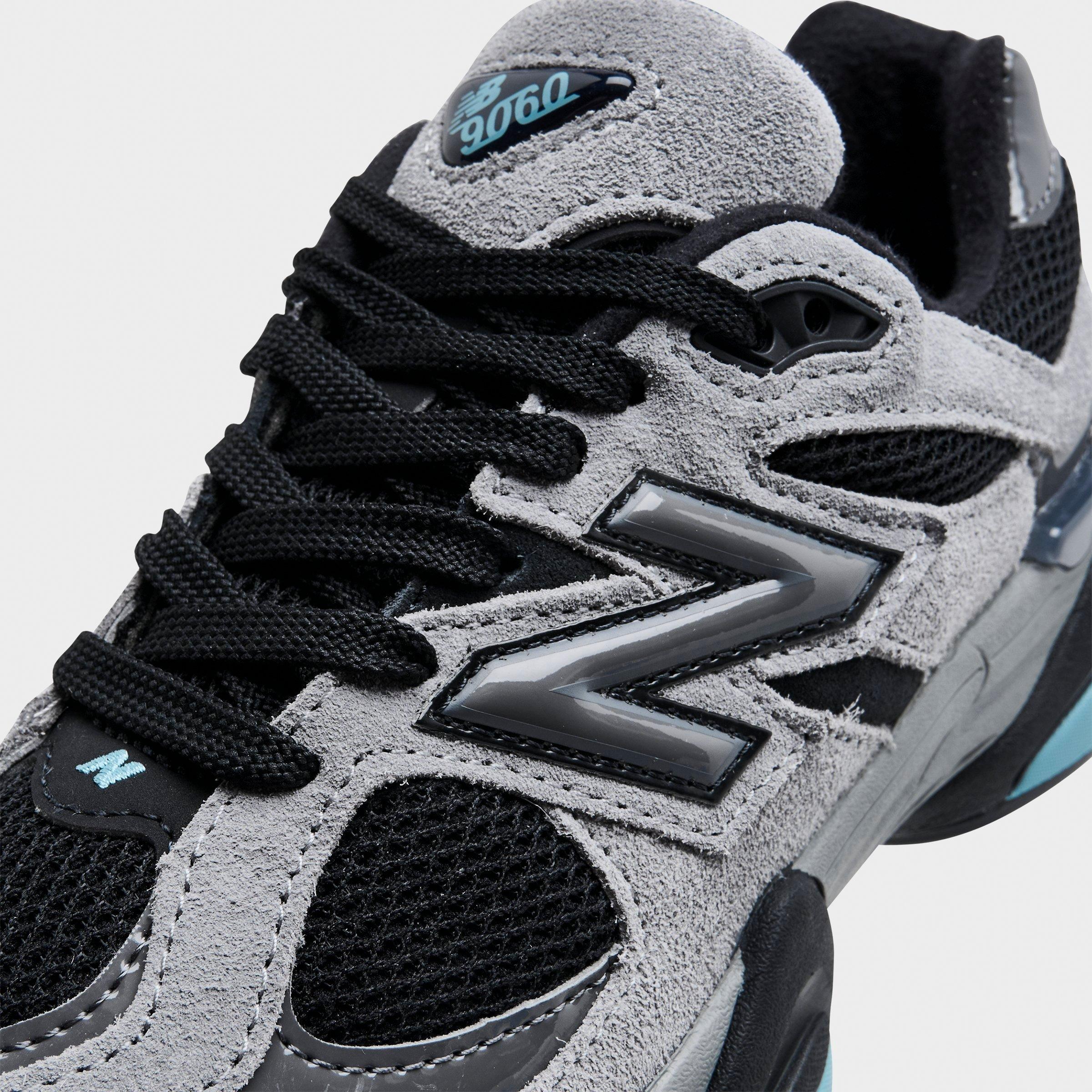 Big Kids' New Balance 9060 Casual Shoes - Grey/Black/Blue - view 3