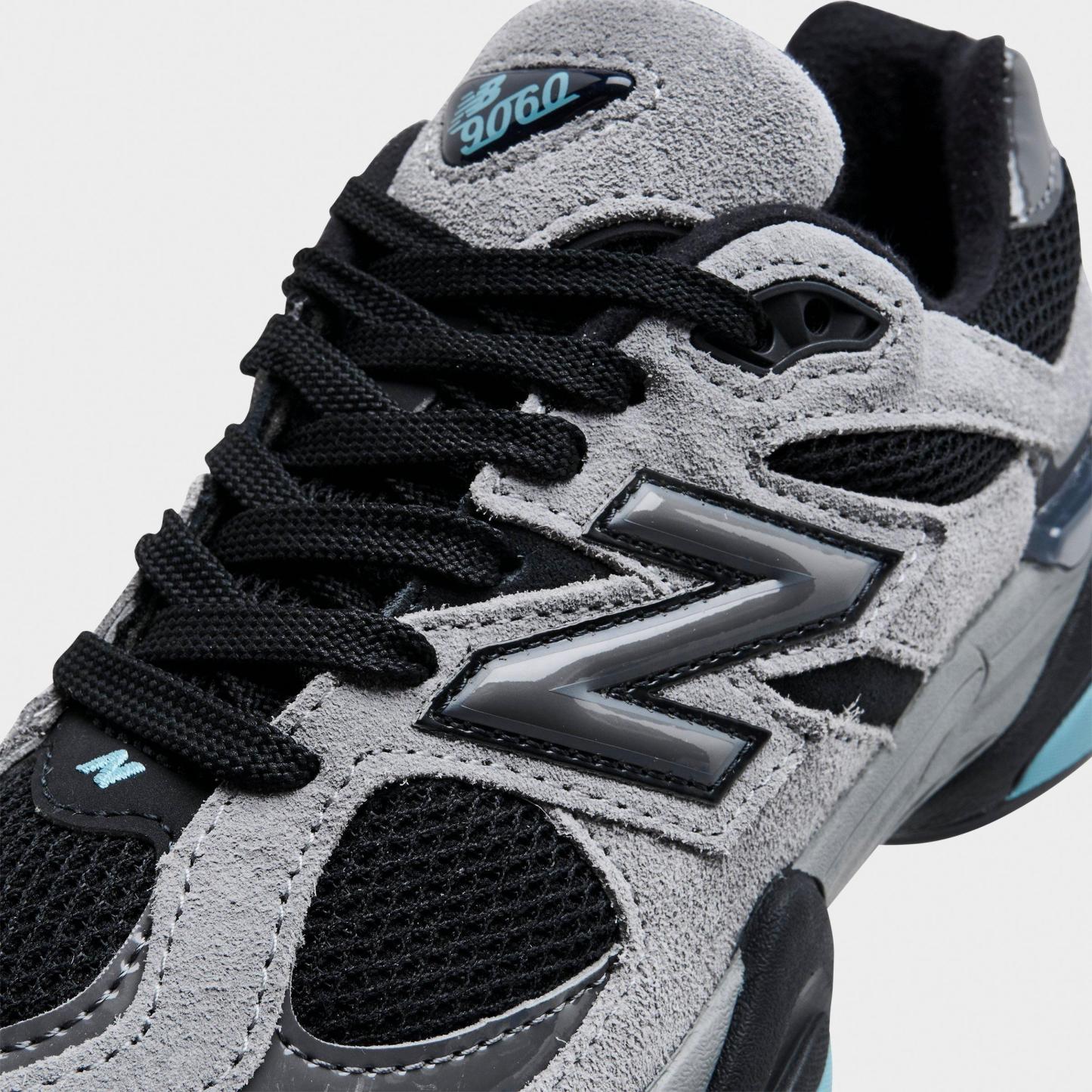 Big Kids' New Balance 9060 Casual Shoes - Grey/Black/Blue - view 3