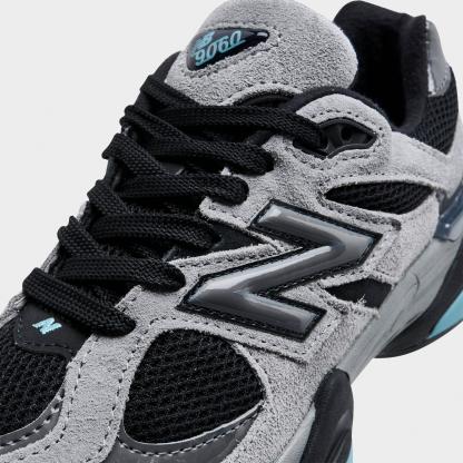 Big Kids' New Balance 9060 Casual Shoes - Grey/Black/Blue - view 3