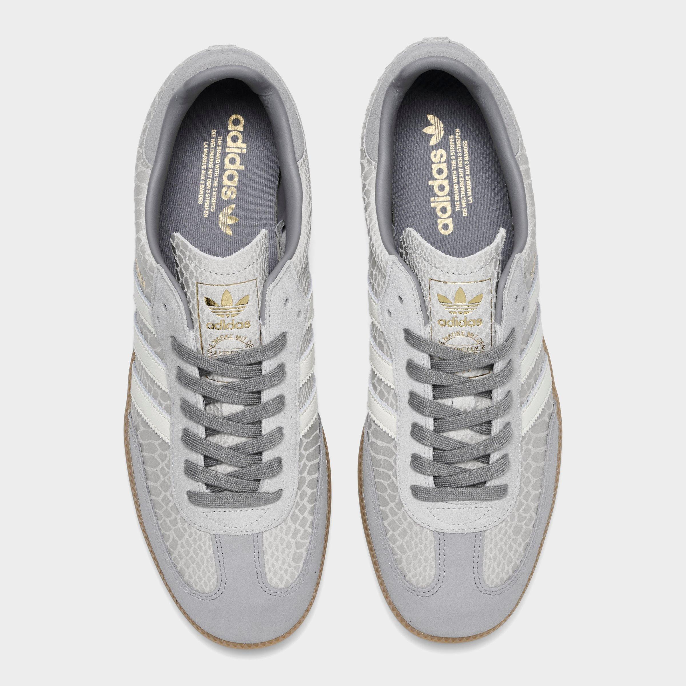 Men's adidas Originals Samba OG Casual Shoes - Part 1 - Grey/Off White/Gum - Top view