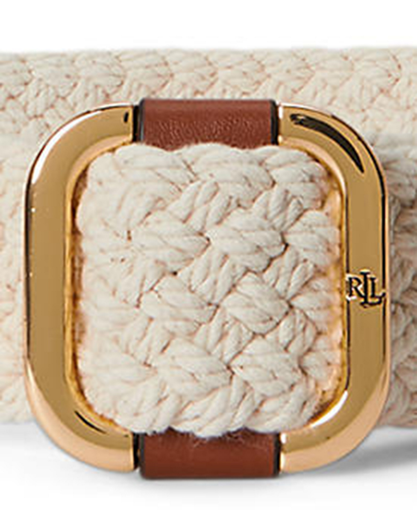 Lauren Ralph Lauren Textured Belt - Light Natural/Lauren Tan